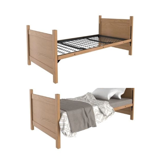 Twin Bed With Spring Deck